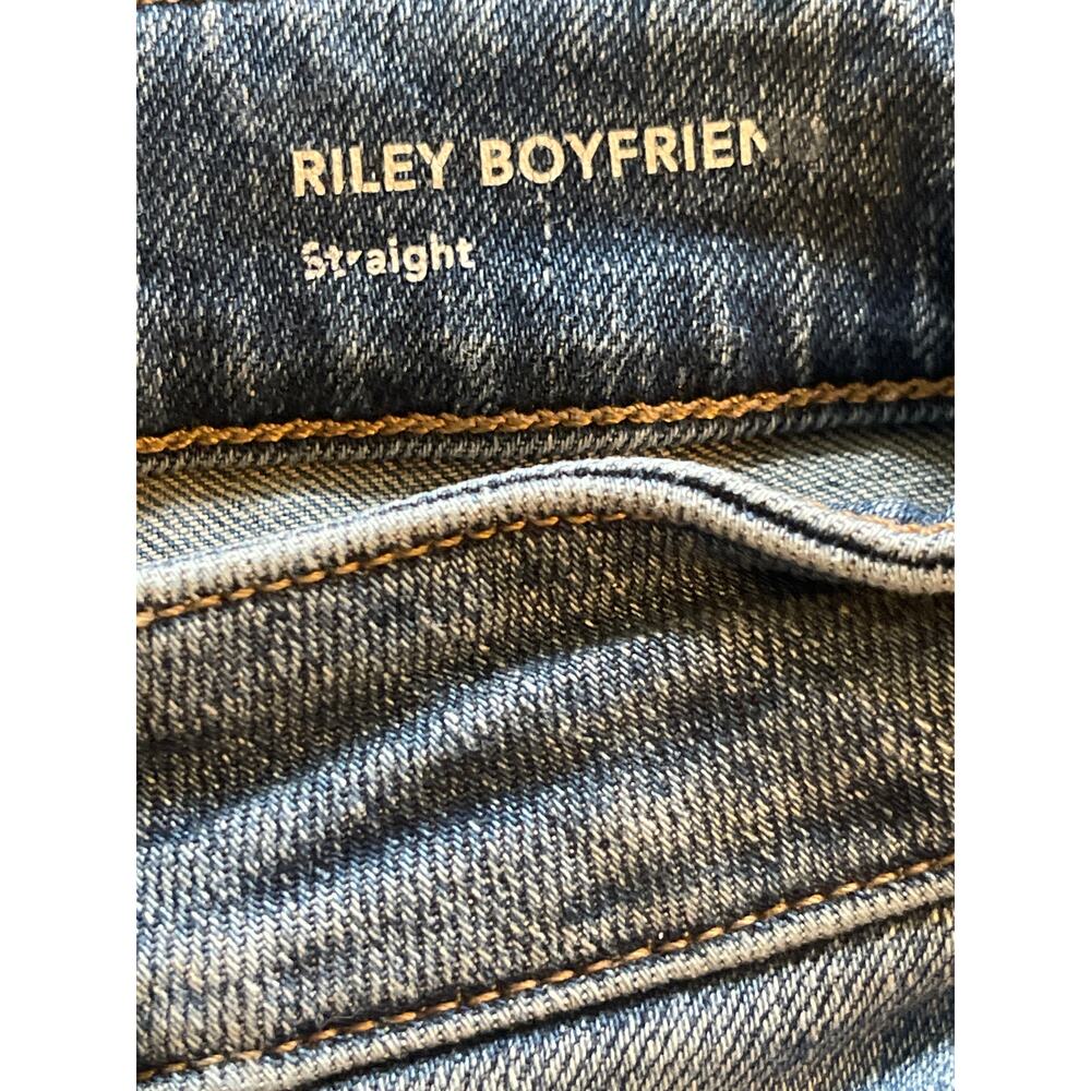 DL1961 DL Vintage Riley Boyfriend Straight Distressed Blue Jeans Adams Size 27 - Picture 13 of 15